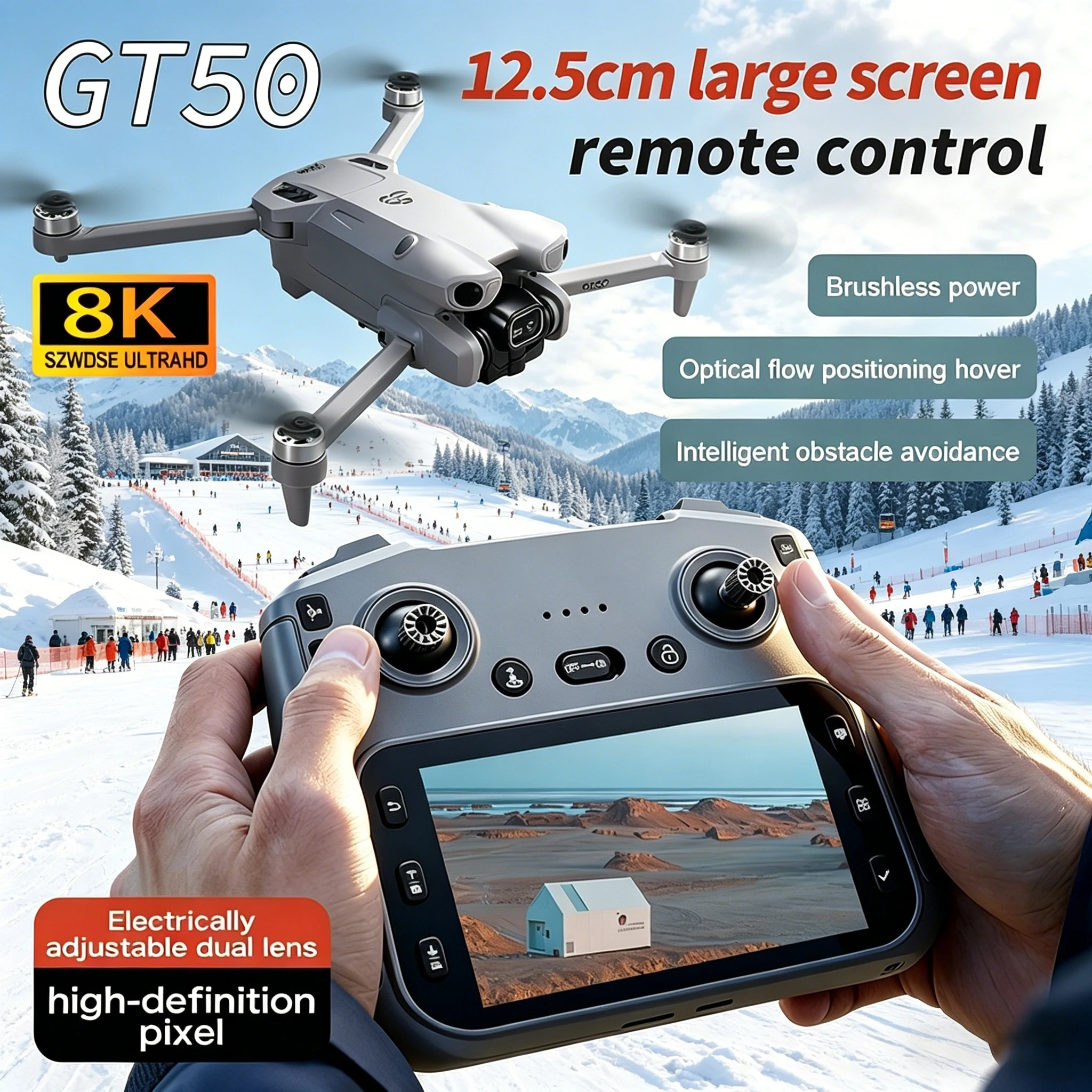 GT50 PRO MIni 5 pro RC Drone 8K HD Dual Cameras WiFi 20mins Flight Aerial Photography Quadcopter Remote Control UAV Boy toy gift