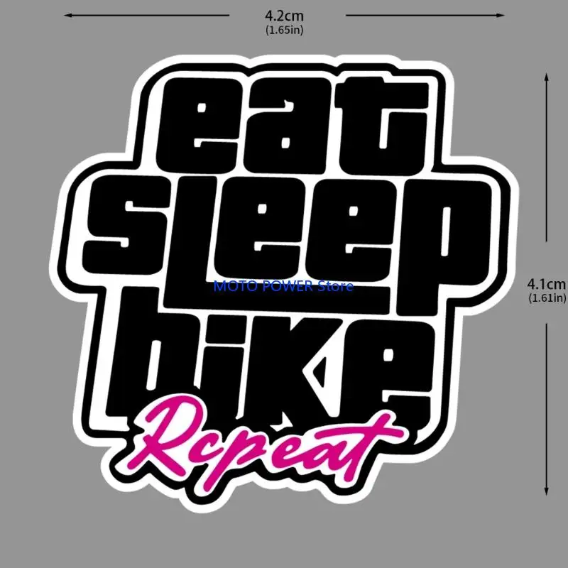 ملصق G7ND Creative Ride Eat Sleep Design للدراجات مقاوم للخدش وسهل الاستخدام