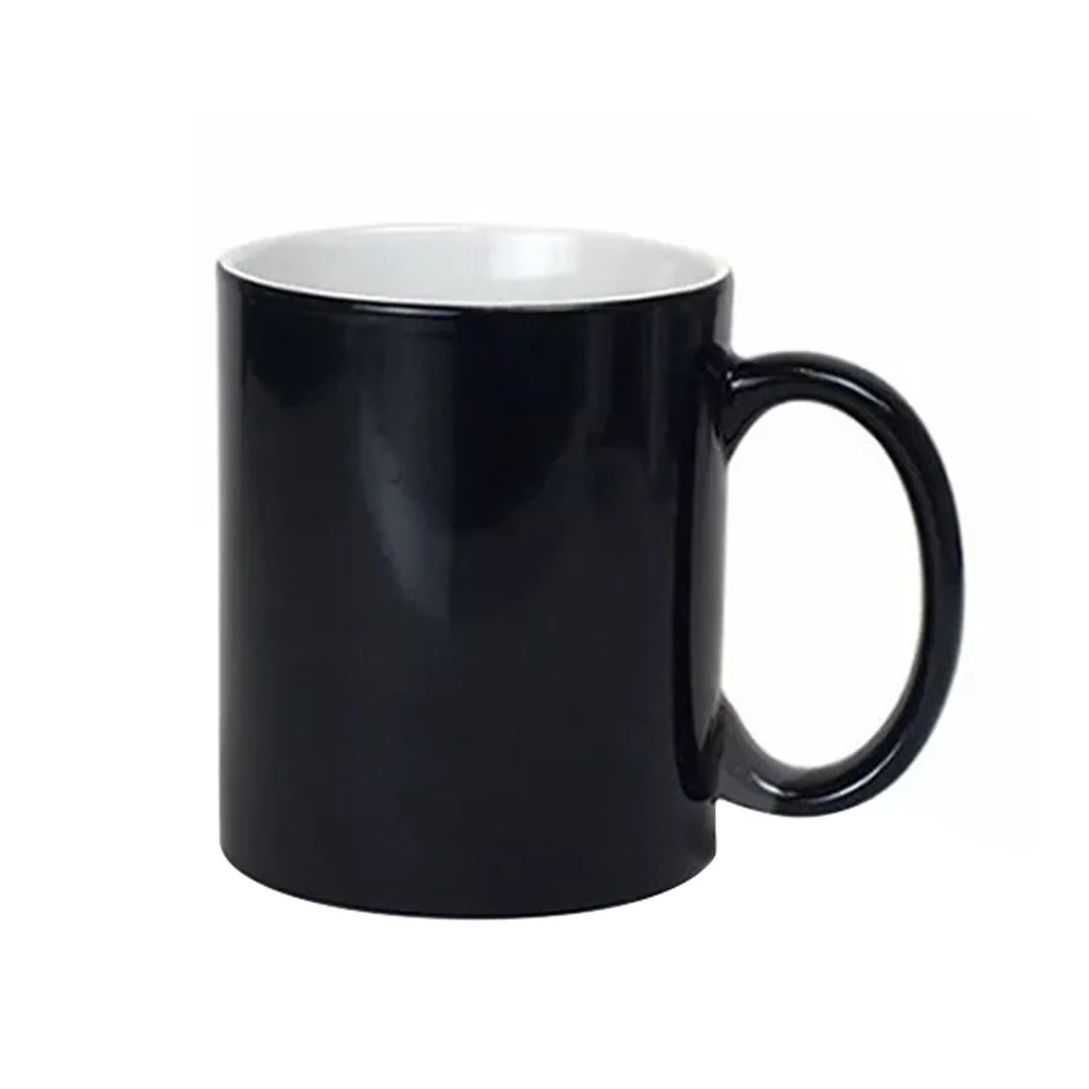 1Pcs Color Changing Heat Sensitive Mug Ceramic Cup Middle Finger Print Creative Coffee Tea Gift Color Change Mugs