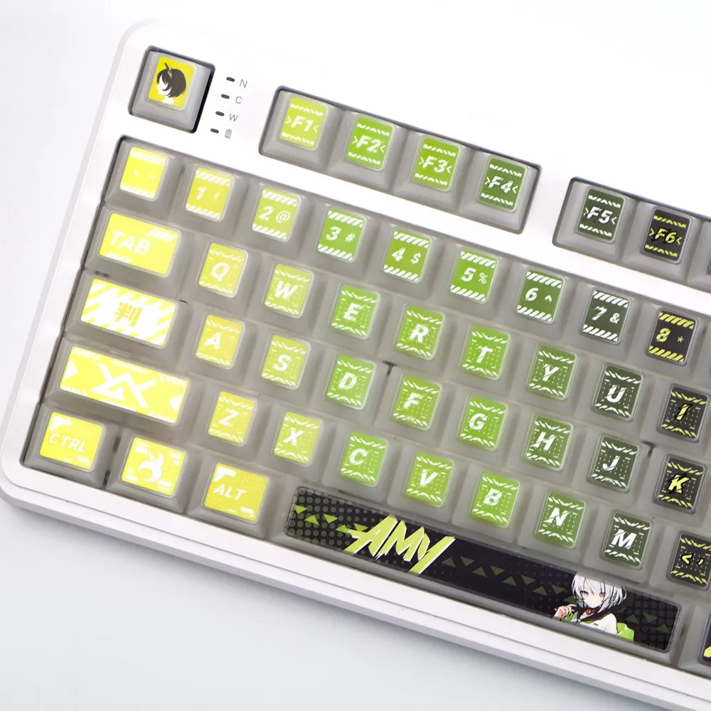 

Foggy Keycap Set Anime Theme 128 Keys PBT DYE Sub Noctilucent Keycaps For Cherry Mx Gateron Switches Mechanical Keyboard