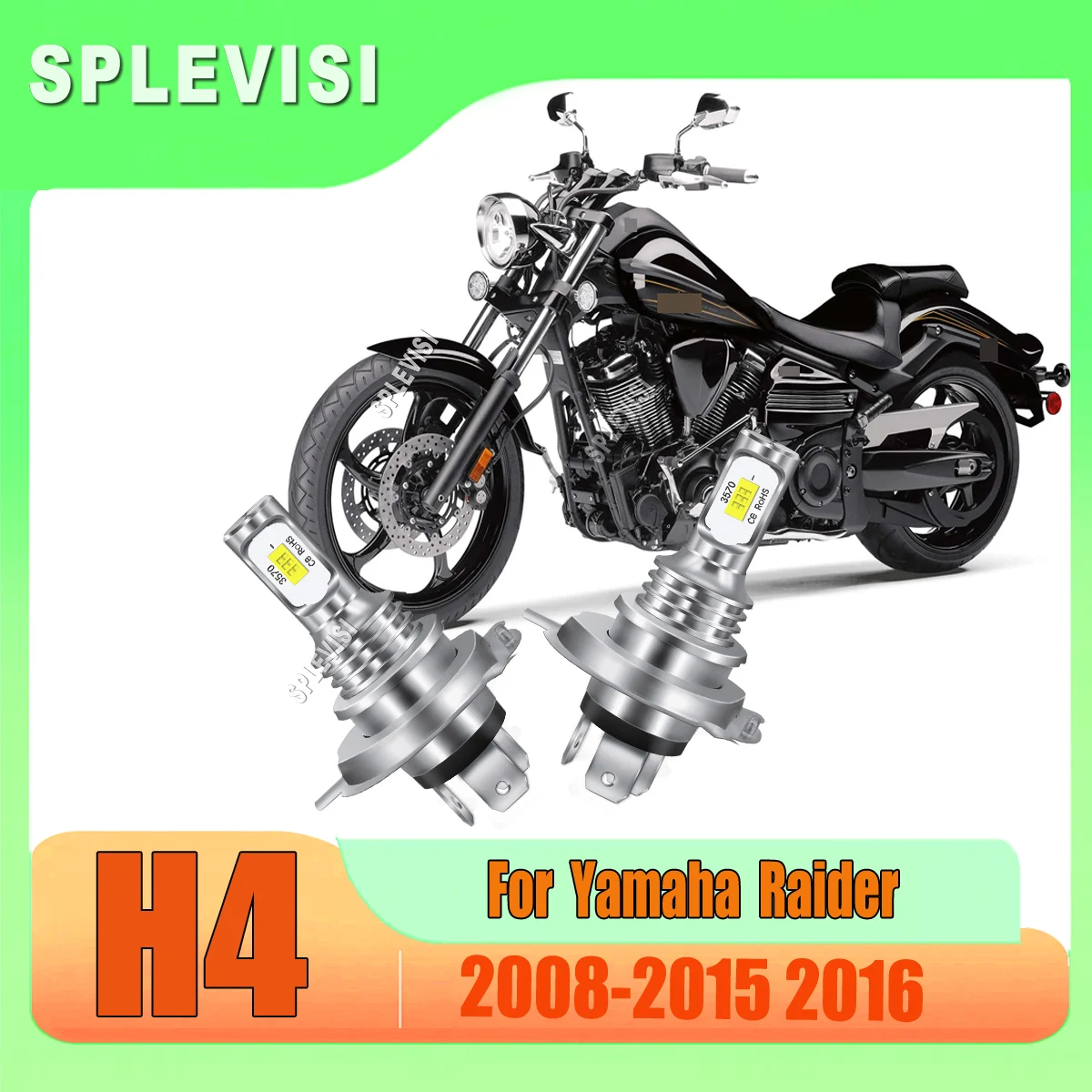 

H4 9003 LED Headlight Bulb 8000LM/Pair-direct plug-in replacement For Yamaha Raider 2008 2009 2010 2011 2012 2013 2014 2015 2016