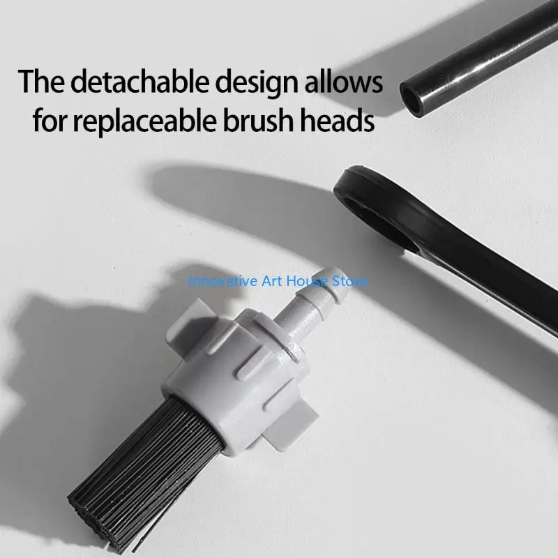 E1PC Commercial Grade Espresso Portafilter Cleaning Brush Flexible 90cm Hose Removable Brush Head For Coffee Machine Steam Wand