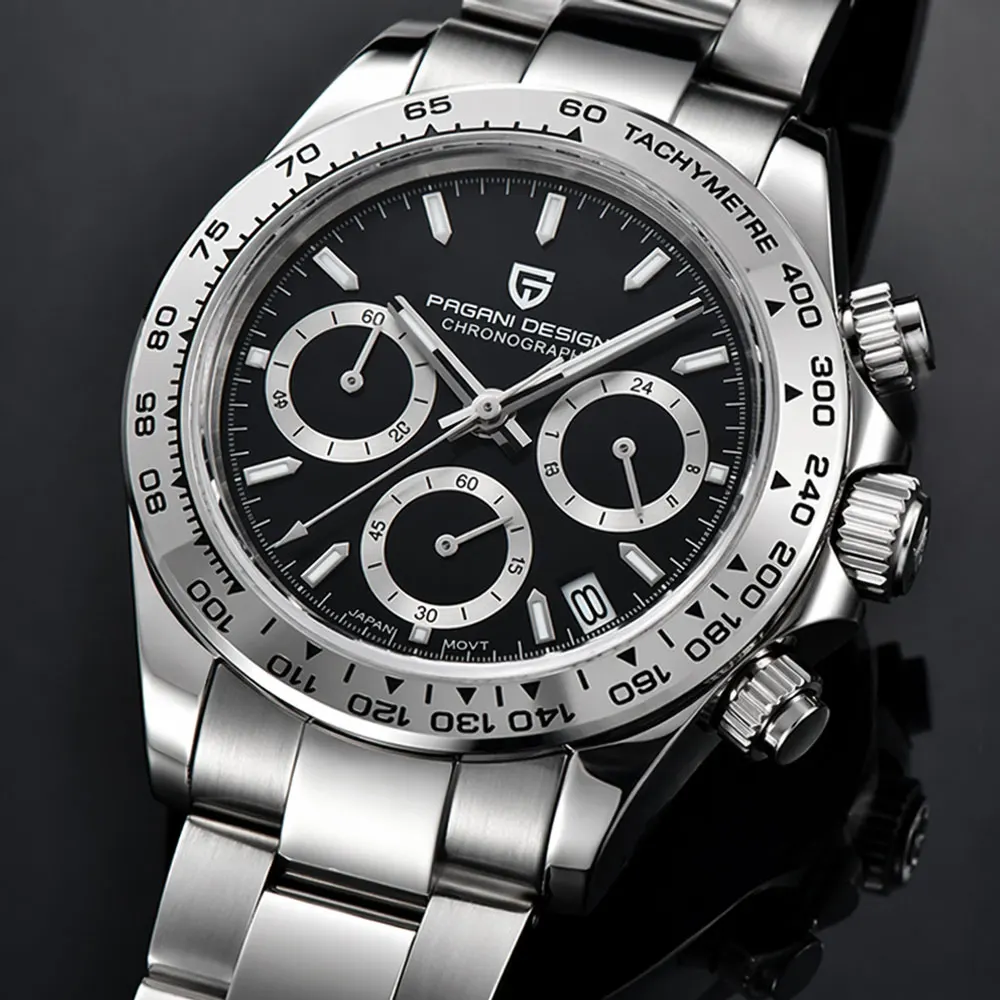 PAGANI DESIGN Classic New 40mm Men's Watch 10Bar Waterproof Quartz Watch Multi functional Chronograph Top Brand Watches Man Gift