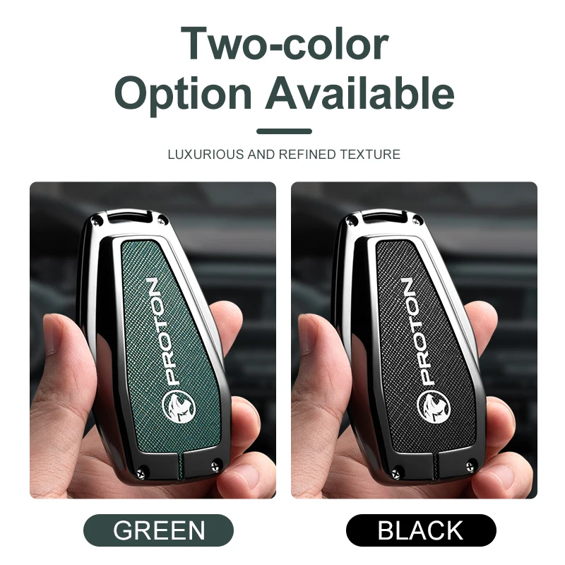 سبائك الزنك الجلود مفتاح السيارة غطاء حامل السيارة غطاء ل بروتون اكسورا ايريز R3 ويرا ساغا ساتريما ماجما X50 V6 X70 اكسسوارات #5