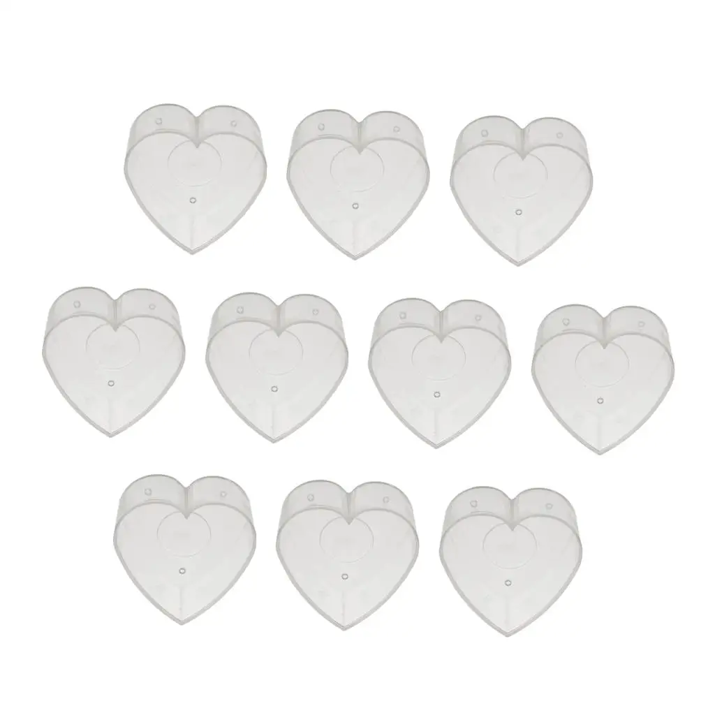 Clear Plastic Tealight Cups Heart Molds Candle Accessories for DIY Fragrant Candles and Gifts