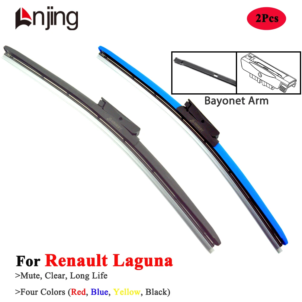 

LNJING Colorful Windshield Wiper Blades For Renault Laguna 2 3 Grandtour 1993 2000 2005 2008 2011 2012 2013 2015 Car Accessories