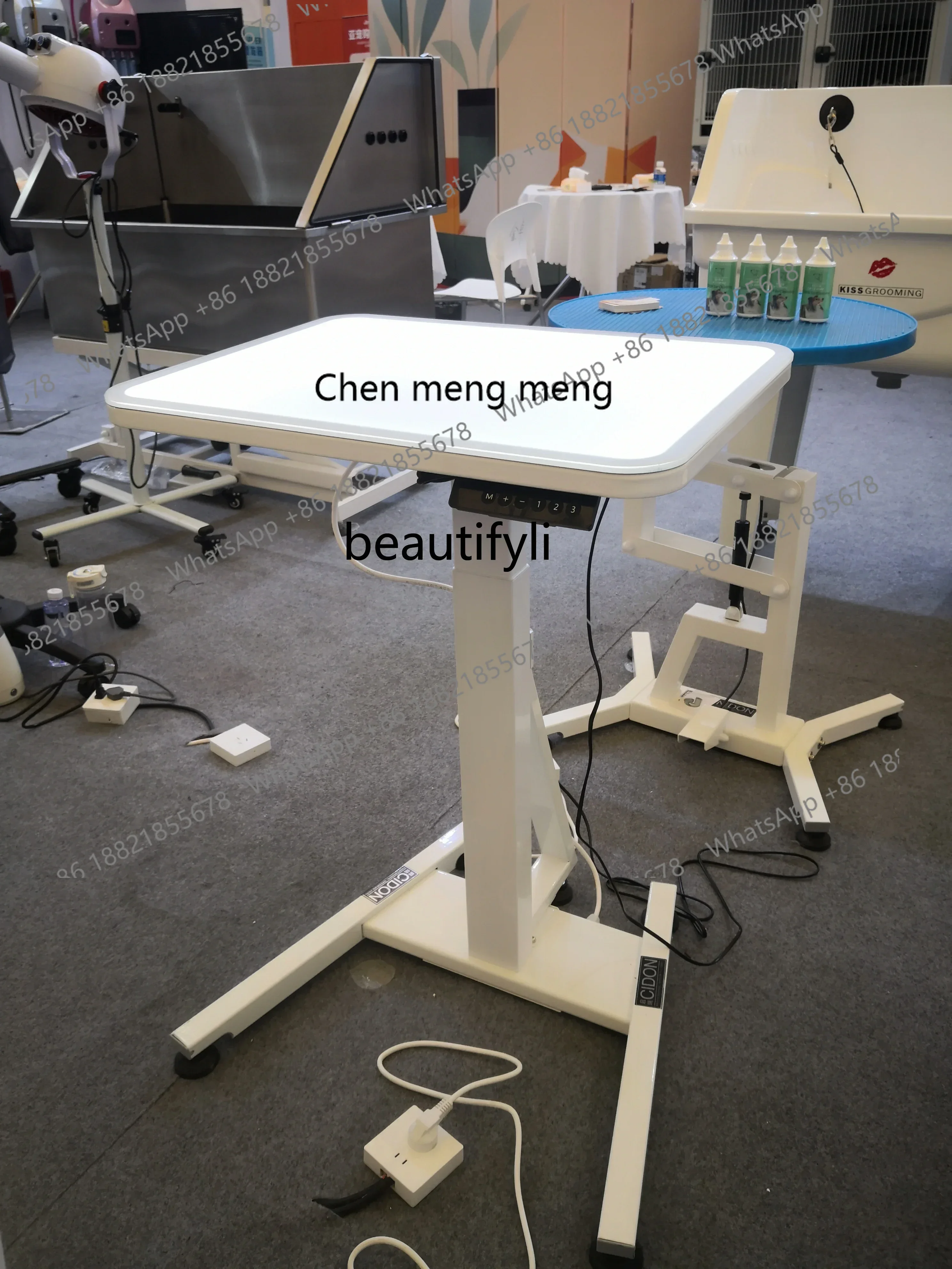 

Pet Electric Lifting Luminous Table round Small Square Dogs and Cats Beauty Table Cosmetic TableFH H