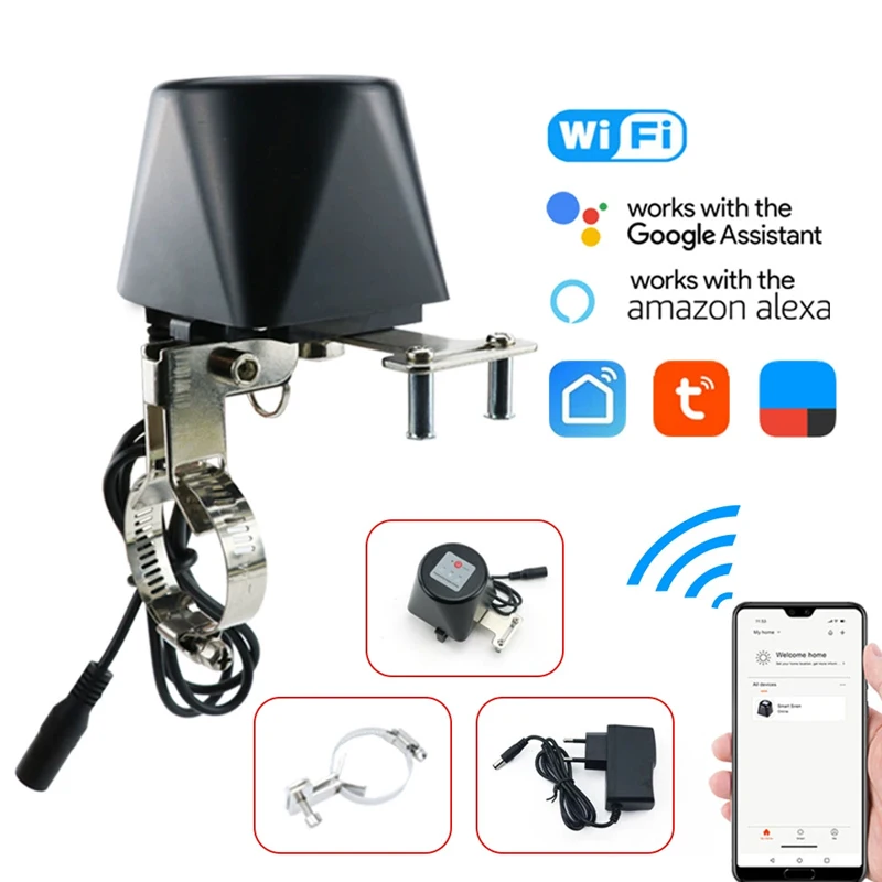 

Tuya Smart Gas Valve WIFI Garden Water Shut Off Timer Irrigation Controller with Alexa Google Assistant Smart Life