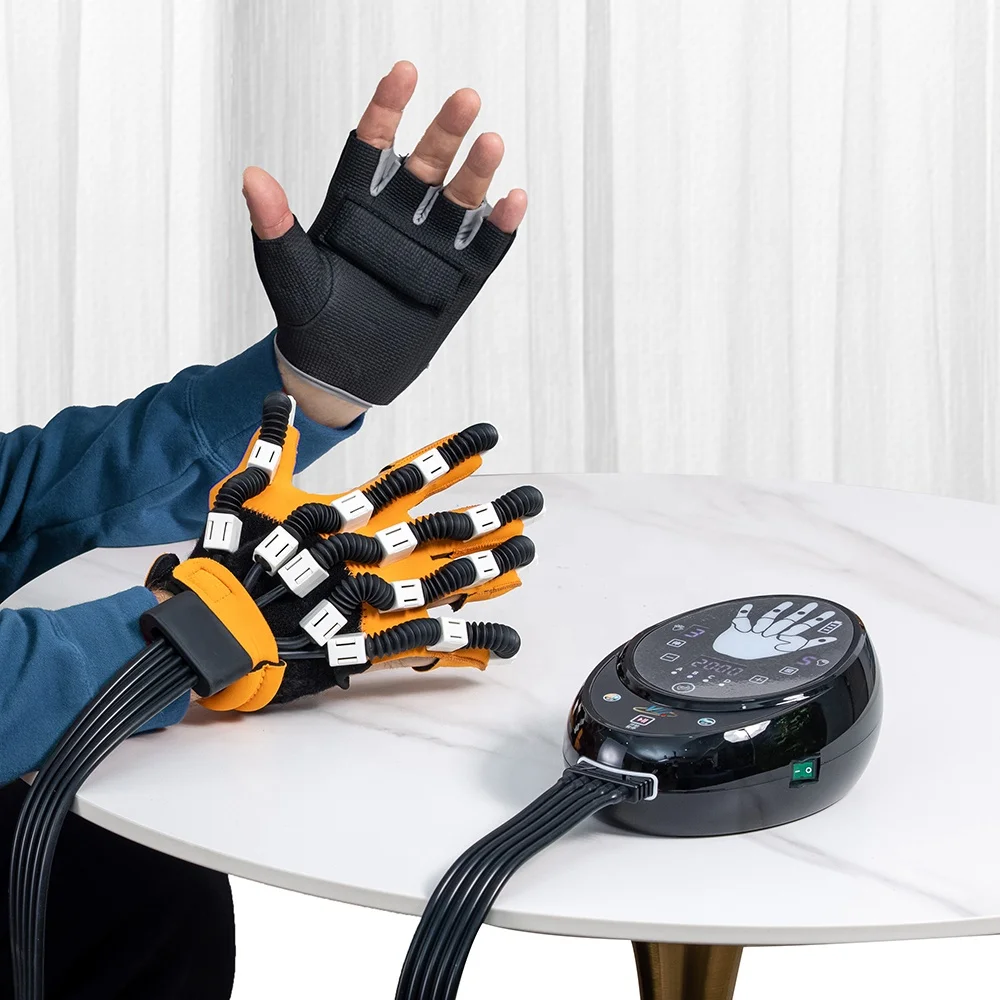 2023 New Design Hand Therapy Stroke Hand Finger Training Robot Hand Gloves Other Sports Rehabilitation Robot Gloves