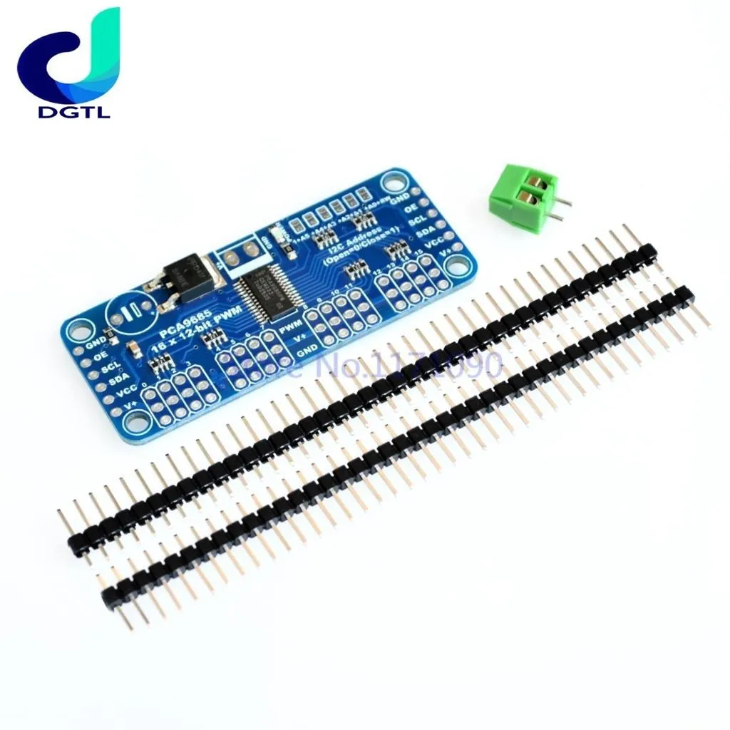 16 Channel 12-bit PWM/Servo Driver-I2C interface-PCA9685 for Raspberry pi shield module servo shield