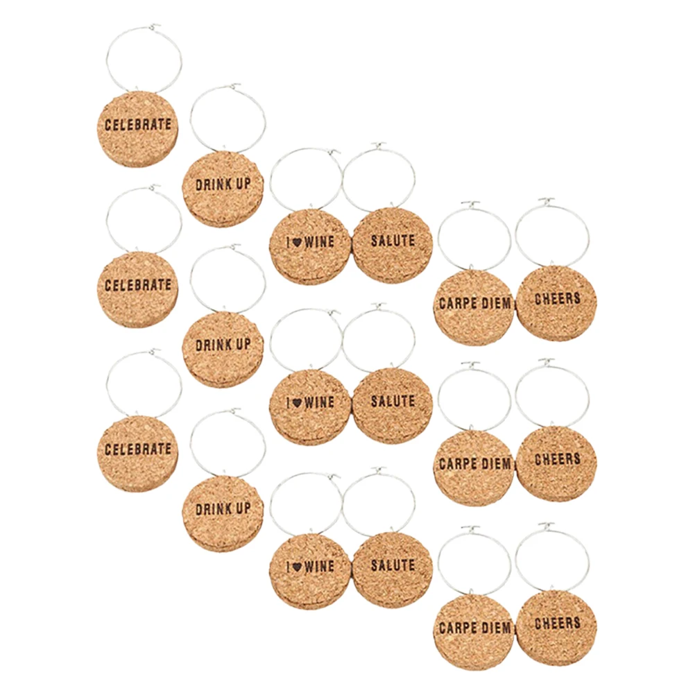 

18 Pcs Wine Glass Marking Accessories Elegance Markers for Drinks Water Bottle Charm Drinking