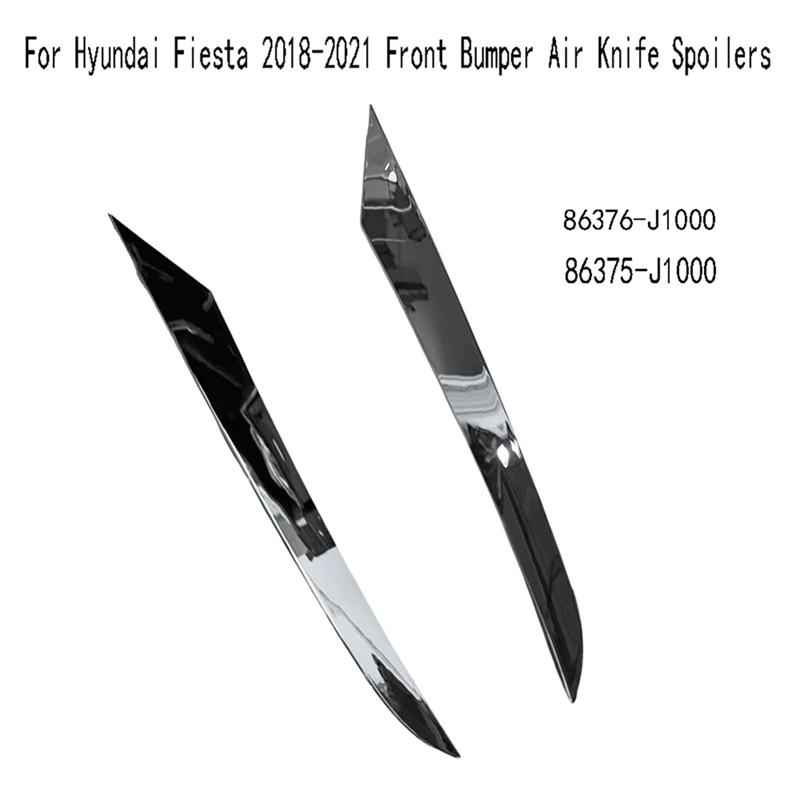 86375-J1000 86376-J1000 Front Bumper Decorative Strip For Hyundai Fiesta 2018-2021 Front Bumper Air Knife Spoilers