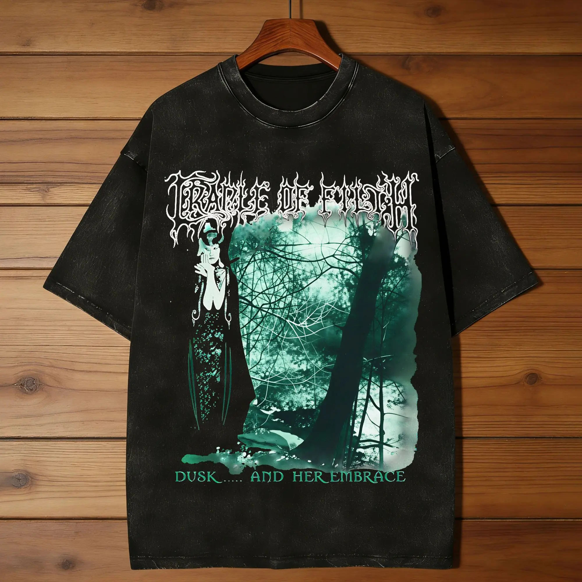 Cradle of Filth Washed T-Shirt Men  Y2K Funny Casual T-Shirts Summer Breathable Trending Tee Shirt Print Oversize Tops