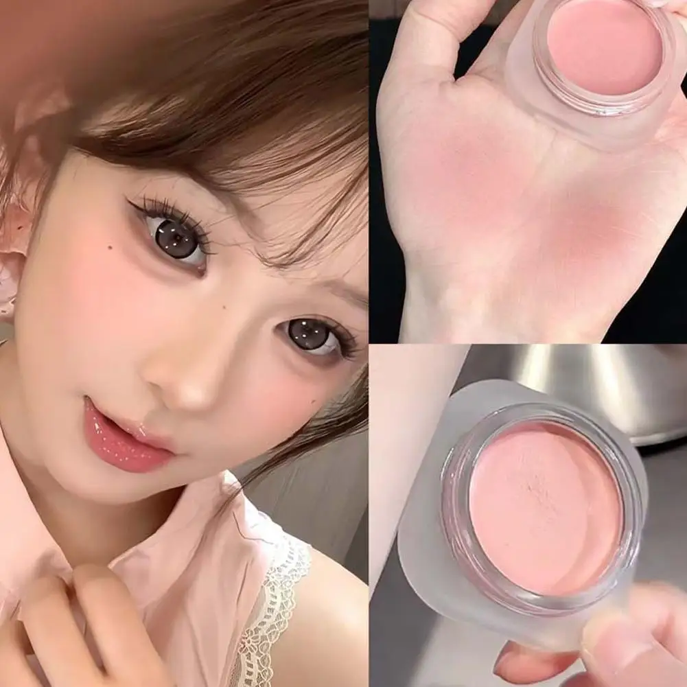 Monochrome Blush Matte Natural Cheek Color Brightening Face กันน้ํา Facial Contouring แต่งหน้า Blush Powder แต่งหน้าแบบนุ่ม
