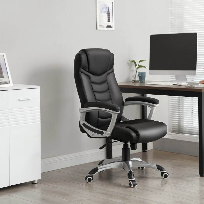 Interior Modern High Back Ergonomic Rotating Office Chair Leather Office Chair