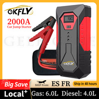 GKFLY 18800mAh Battery Car Jump Starter 2000A Portable Power Bank Car Booster 12V Starting Device for Petrol 6.0L Diesel 4.0L
