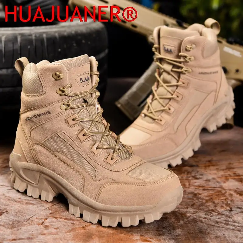 New Boots Men Special Force Desert Combat Shoes Men Outdoor Hunting Trekking Camping Boots Man Tactical Boot Work Shoes