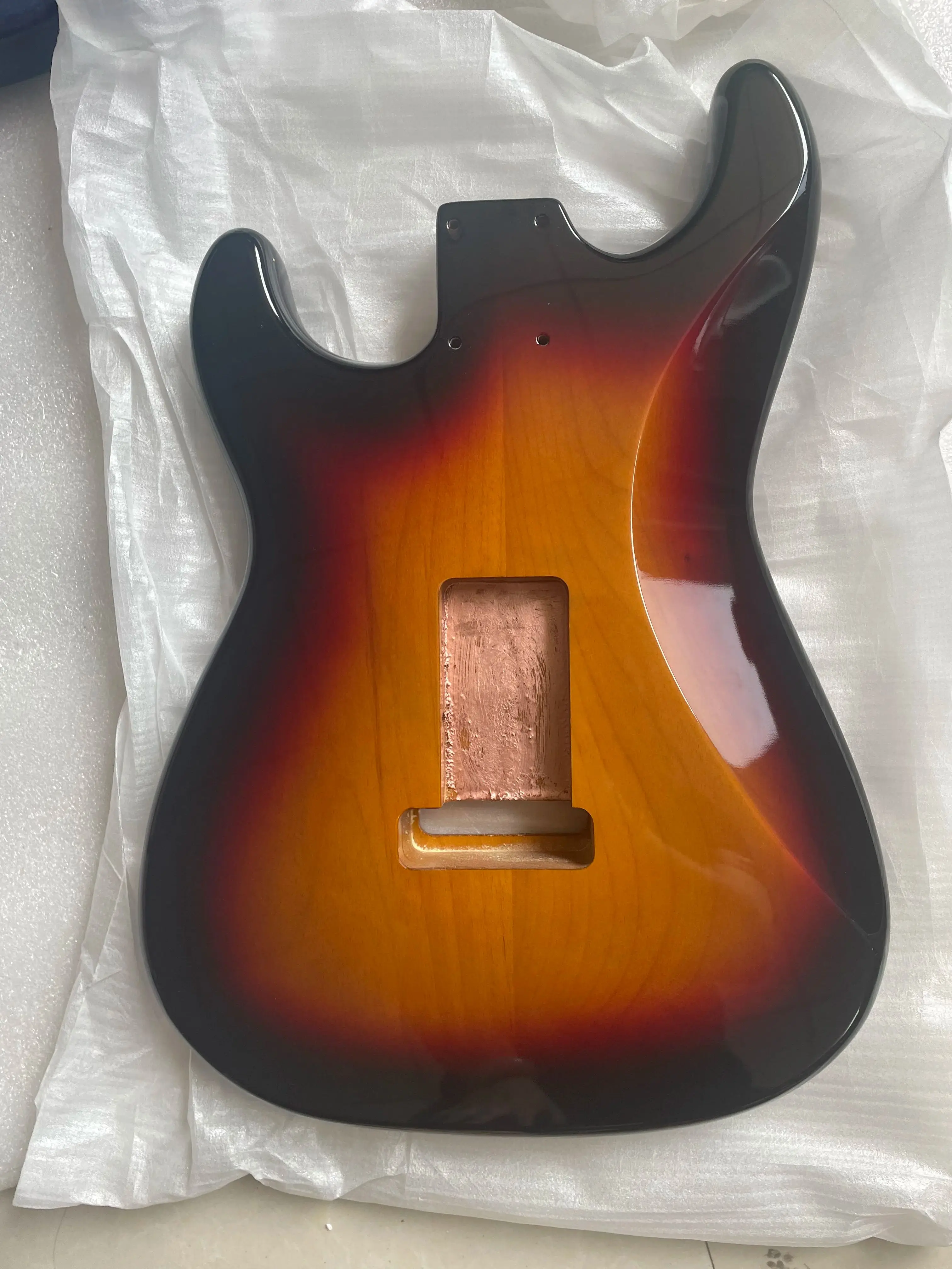 Alder Guitar Body Gloss Finished Sunset SSS Electric Guitar, DIY Replacement Part Accessory, 5.56cm Heel, High Quality