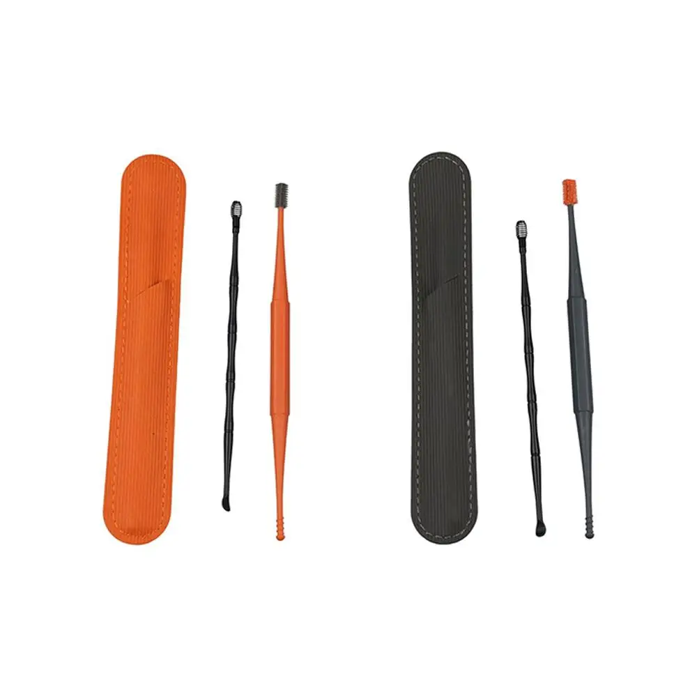 Portable Ear Wax Removal Tool Silicone Ear Care Tool Earwax Cleaner Sticks Double Head Earpick 360° Spiral Swab Ear Pick Spoon