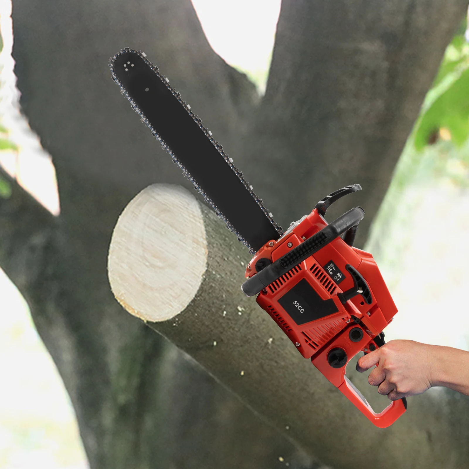 

2200 Вт, 52 куб.см, 2-тактная газовая бензопила, 20-дюймовая газовая бензопила с полным набором ручных бензопил для резки древесины, обрезки деревьев