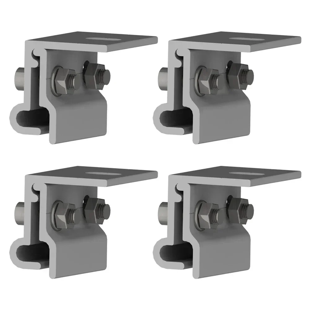 Solar Panel Roof Fixing Clamp Standing Model with Aluminum Alloy Construction and Stainless Steel Screws for Secure Mounting