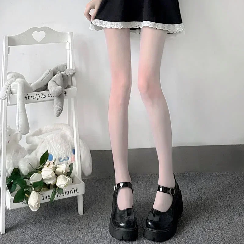 Neue Frauen Sexy Strumpfhosen Sommer Schwarz Weiß Strümpfe Hohe Taille Lolita Strumpfhosen Oberschenkel Hohe Anime Cosplay Kostüme Zubehör