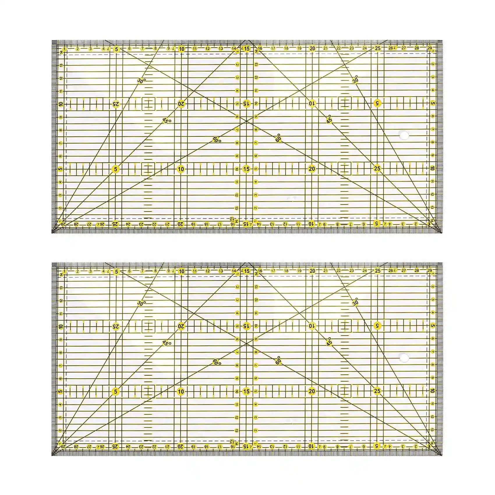 Delicate Texture-2X Cutting Ruler Multi-Purpose Quilt Ruler DIY Garment Design Drawing Cutting Craft Ruler Sewing Mat Kits 30 X