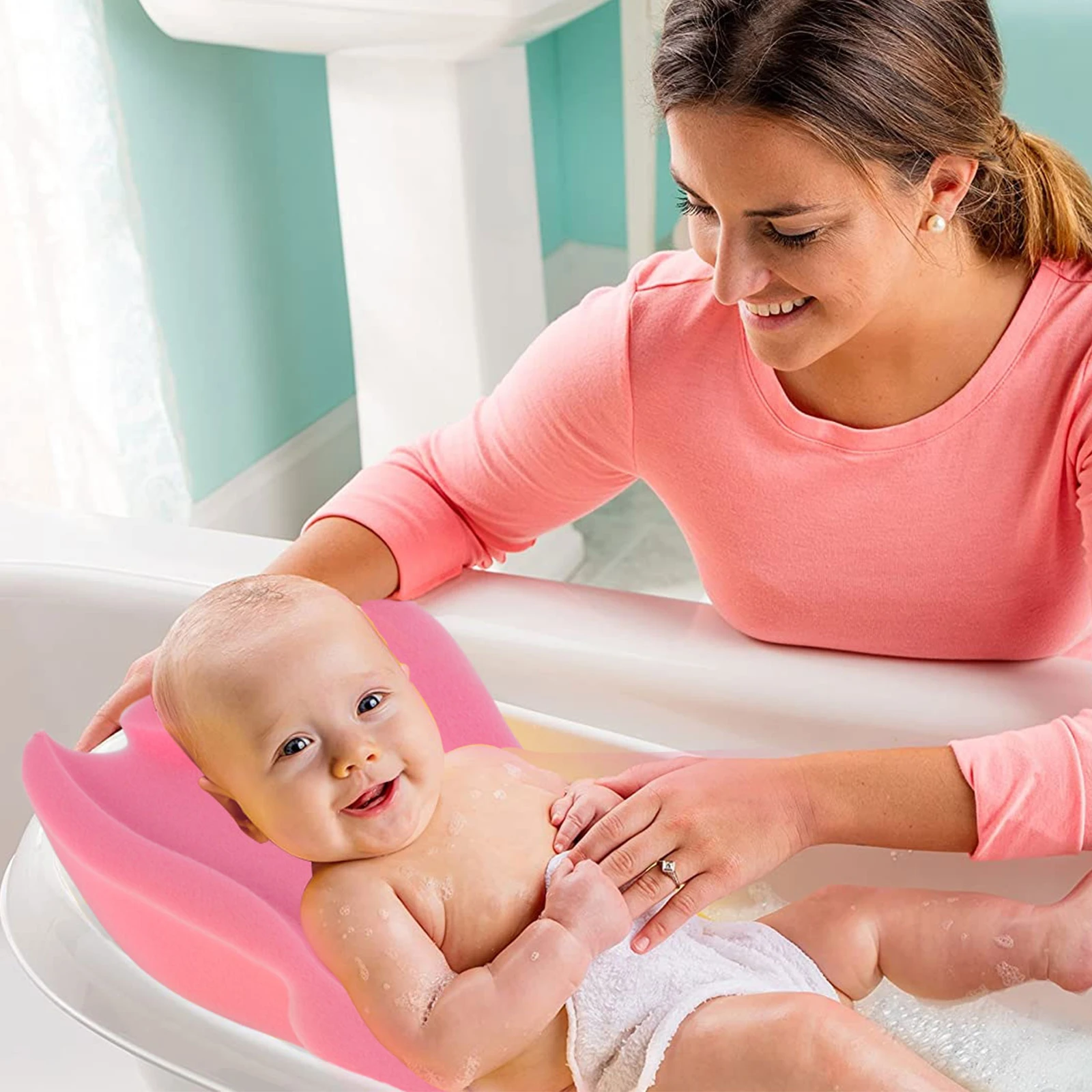 

1 set 1 Set Soft Sponge Cushion Comfortable Non-Slip Bath Mat For Newborns Durable Bath Accessories Supplies For Tub