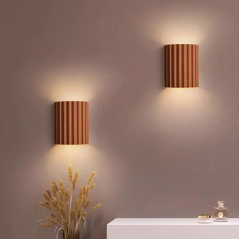 

Modern LED Wall Lamp Minimalist Macaron Resin Sconces Entryway Aisle Living Rooms Bedrooms Bedside Study Illumination Luminaire