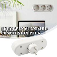 3 Grids Universal EU German Standard Conversion Plug One To Three Conversion Socket Travel Conversion Power Plug Socket New