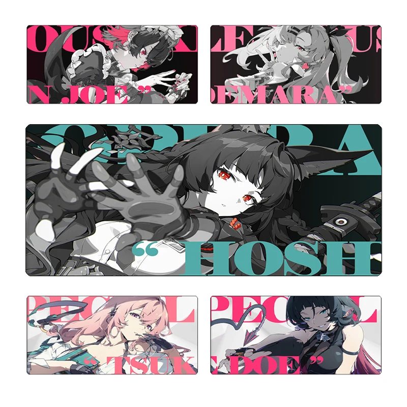 Zenless Zone Zero Mouse Pad ZZZ Ellen Zhu Yuan Miyabi Nicole Jane Yanagi Anby Lycaon Large Game Rubber Locking Edge Keyboard Mat