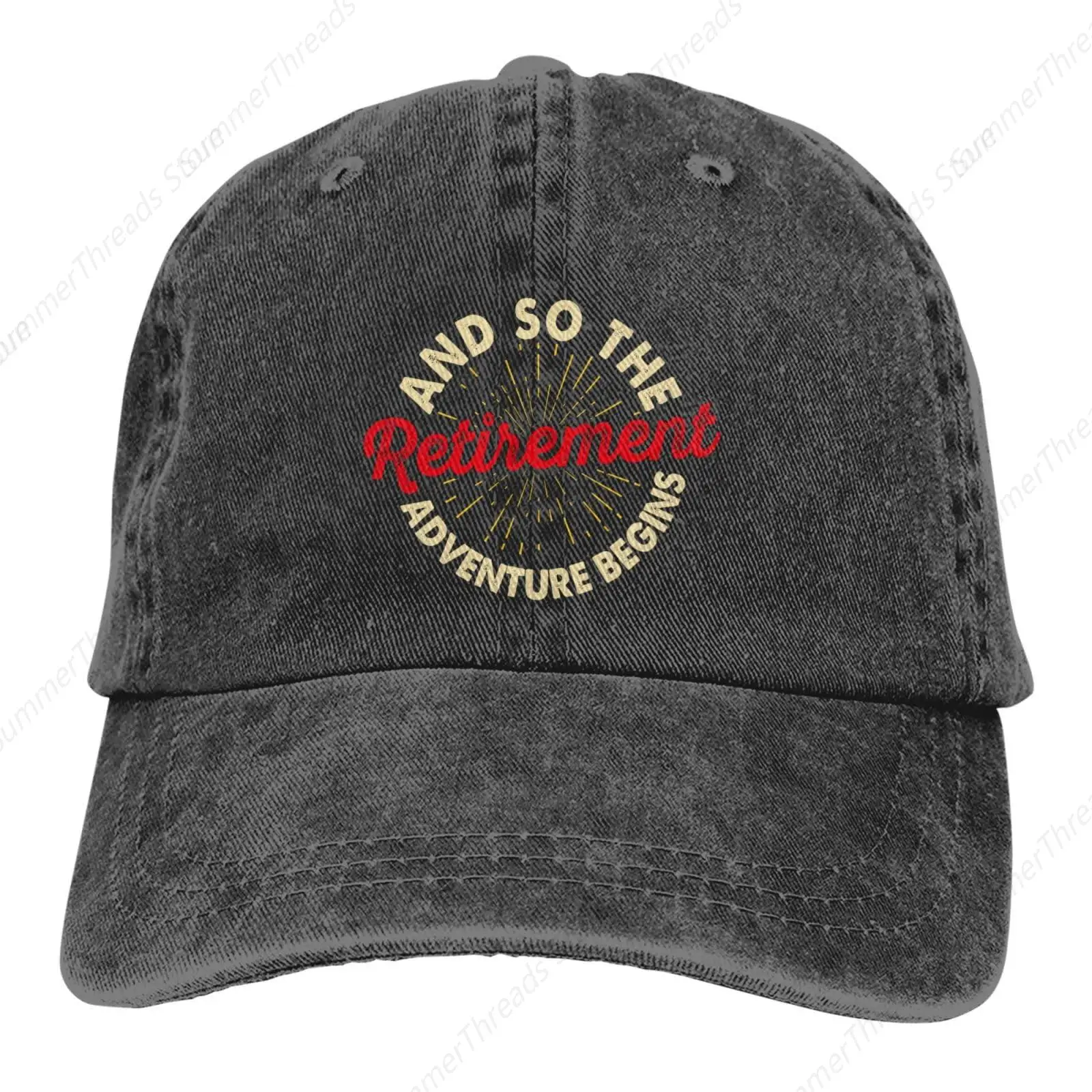 And So The Retirement Adventure Begins Baseball Cap Golf Dad Hat Adjustable Original Classic Low Profile Cotton Hat Men Women