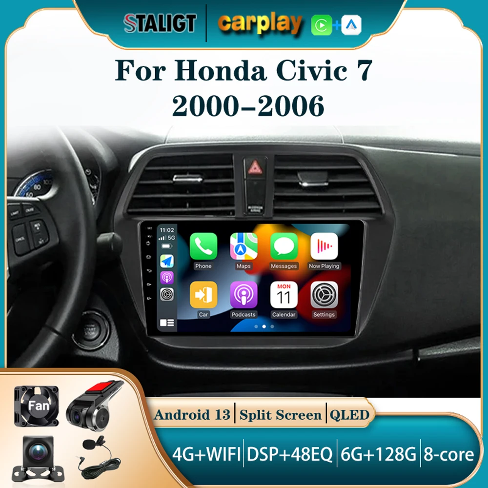 

Android 13 Carplay Android Auto Wireless 8 Core Car Radio For Suzuki S-cross SX4 2012-2016 Car Stereo DSP Subwoofer Video Car
