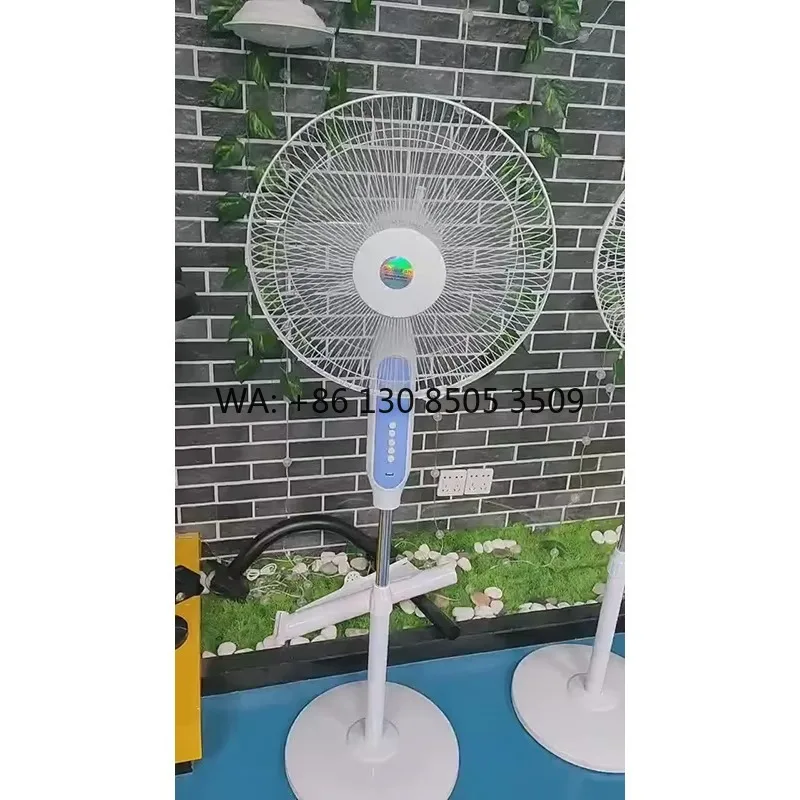 

Rechargeable Adjustable 16 Inch Pedestal Solar Powered Floor Fan with Solar Panel