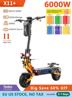 YUME X11+ Electric Scooter 3000W*2 Powerful Motor 60V 30Ah Battery 11 Inch Off-Road Wide Tire Electric Scooter