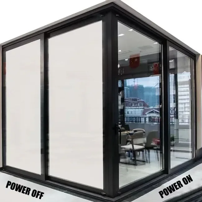 ---electronic Dimming Film Smart Glass Office Hotel Partition Color Changing Atomized Glass Door Toilet Privacy Dimming Film