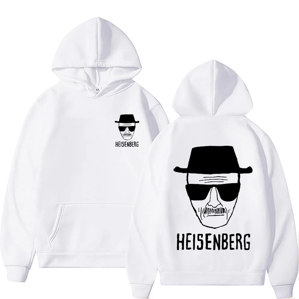 Breaking Bad Walter White Heisenberg Double Sided Printed Hoodie Men Women Vintage Oversized Rock Hoodies Man Black Sweatshirts