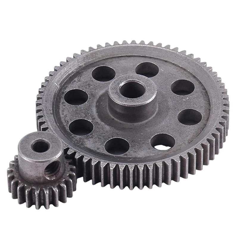 ABJL-2Pcs (21T+64T) 11184 & 11181 Differential Metal Main Gear 64T Motor Gear 21T