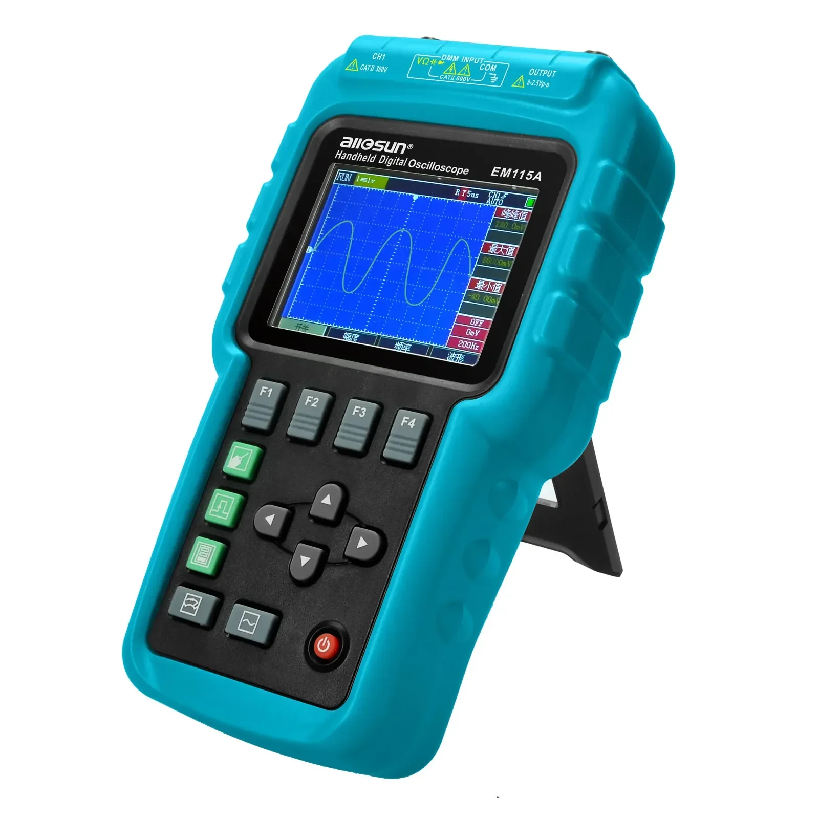 

allsun EM115A Oscilloscope 50MHZ Handheld Oscillograph 3 in 1 Multi-function Color Screen Scope meter Single Channel DSO