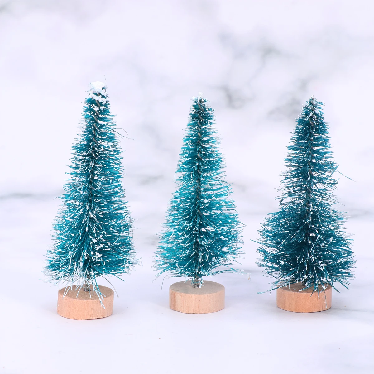 

18 pcs 6.5Cm Christmas Decor Small Mini Christmas Tree Ornament For Home Party Desktop Decoration Reusable Bright Color