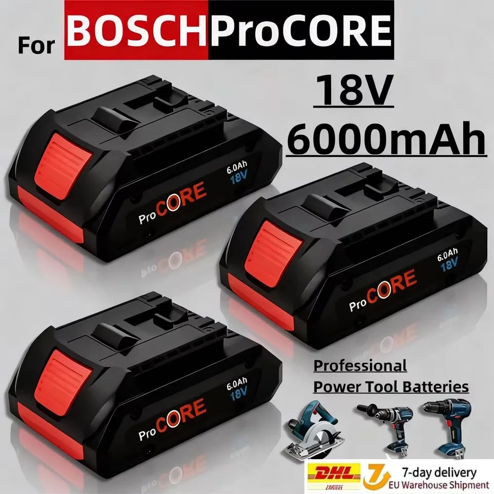 Image of Für Bosch 18V 6,0Ah MAX Lithium-Ionen-Akkus der Serien GHO18, GKS18, GHO18, GKS18, GHO18, geeignet als Ersatz für Akkus in Elektrowerkzeugen.