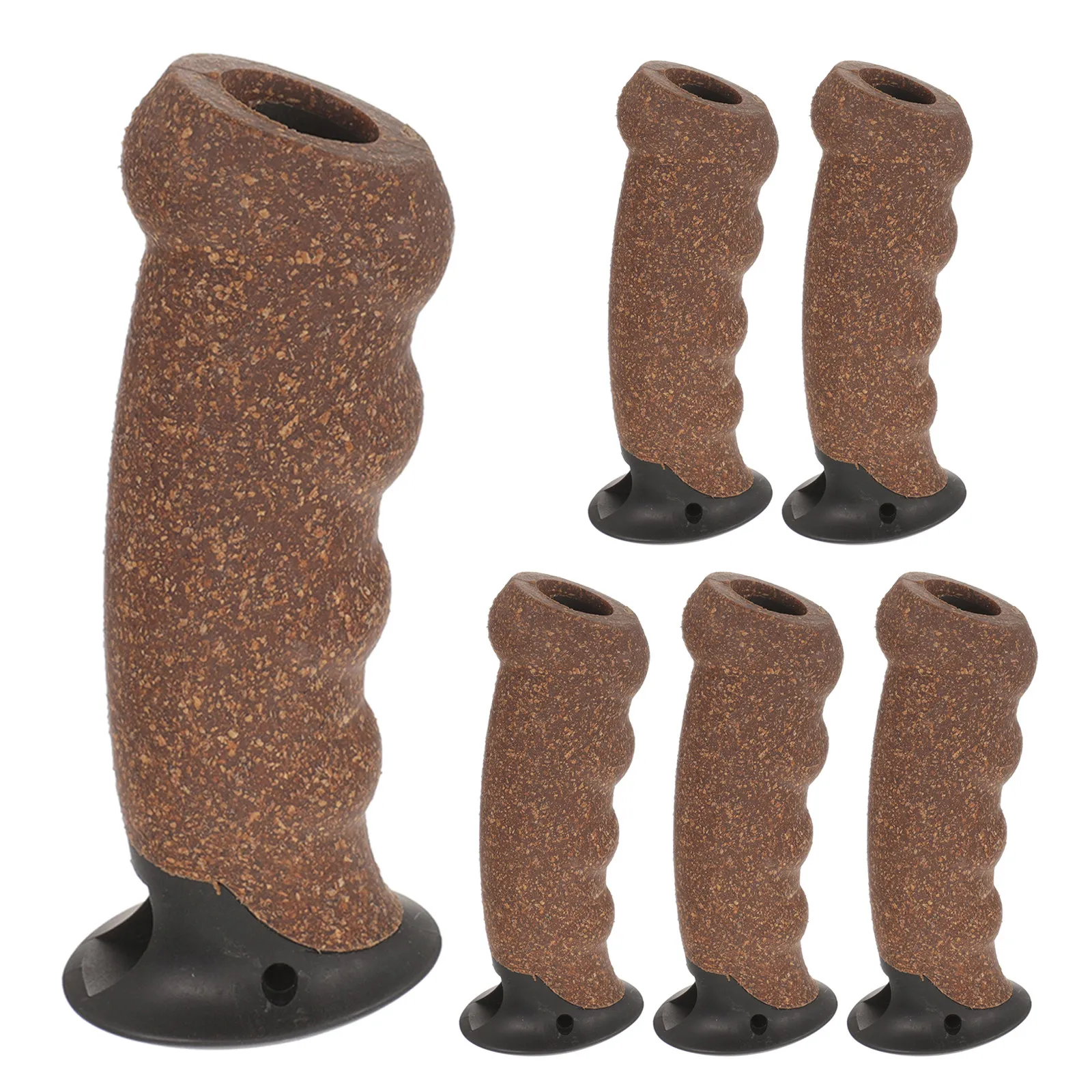 6Pcs Cork Hiking Pole Grip Replacement Handle for Trekking Ski Walking Stick Cane Anti-Skid Comfortable All-Weather Outdoor Use