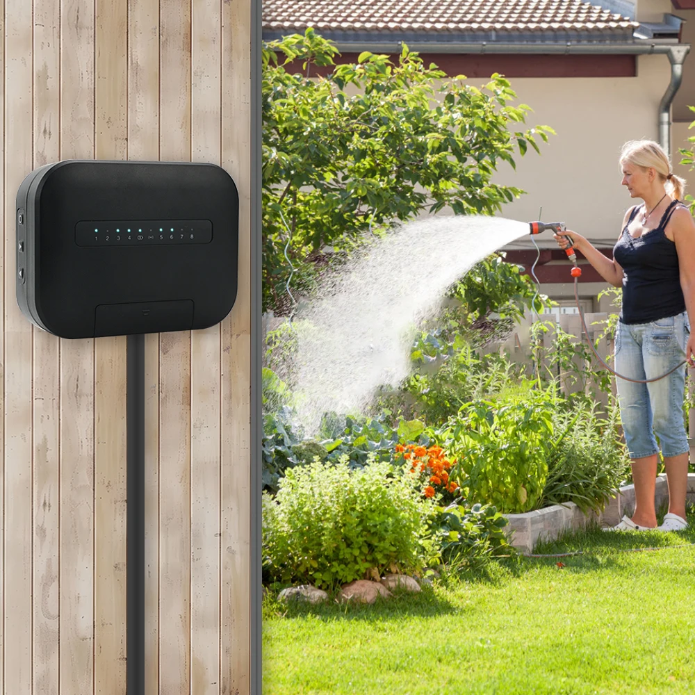8 Zone Or 6 Station WIFI Smart Home Watering Timer Garden Irrigation Controller Water Valve Irrigation System Work with Tuya APP