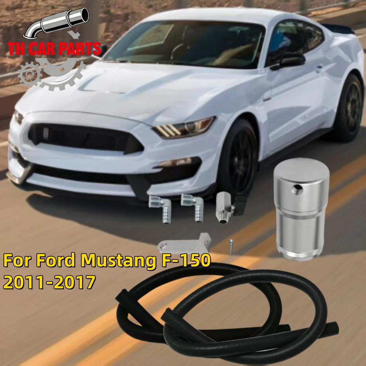 

Алюминиевый маслоуловитель (отстойник) с шлангами и фитингами для Ford Mustang F-150 2011-2017, гоночный, с трубками и соединительными элементами