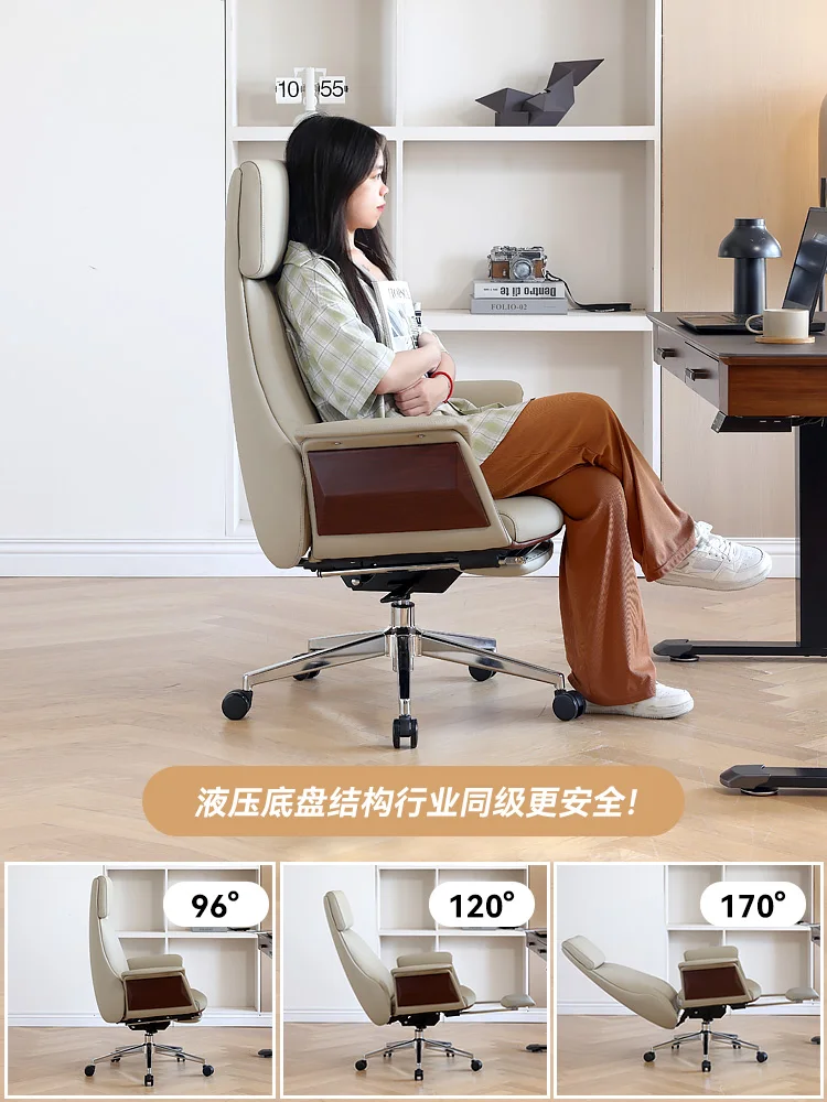 Simplicity Leather Office Chair Sedentary Comfort Recliner Gaming Chair Shome Boss Clerk Illas De Oficina Office Furniture LVOC