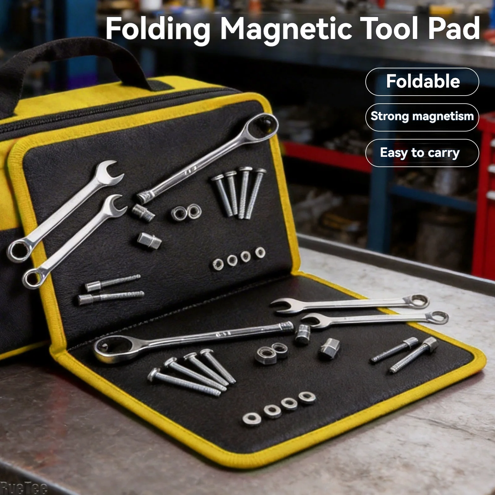 Foldable Magnetic Tool Organizer Board Tool Holder for Screws Nuts Nails Wrenches Pliers Screwdrivers Auto Repair