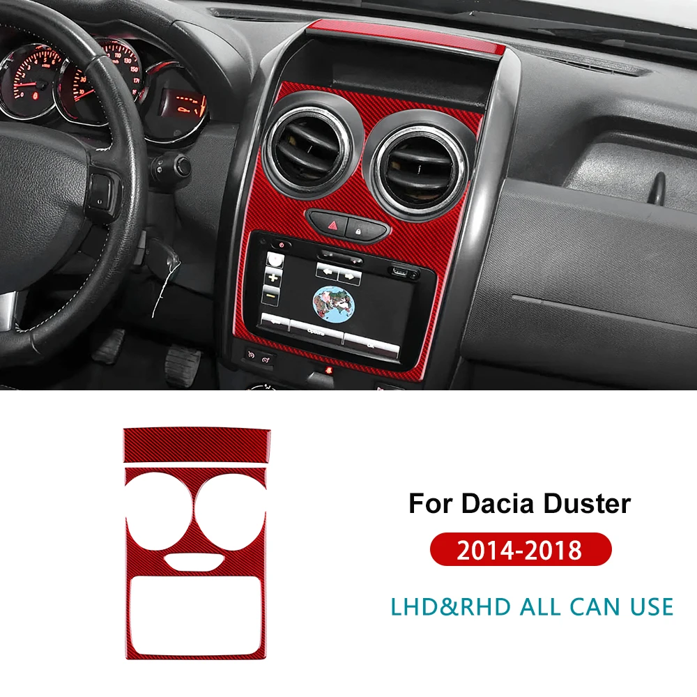

Для Dacia Duster 2014 2015 2016 2017 2018 Настоящая мягкая наклейка из углеродного волокна LHD RHD Автомобильный центральный экран управления, аксессуары