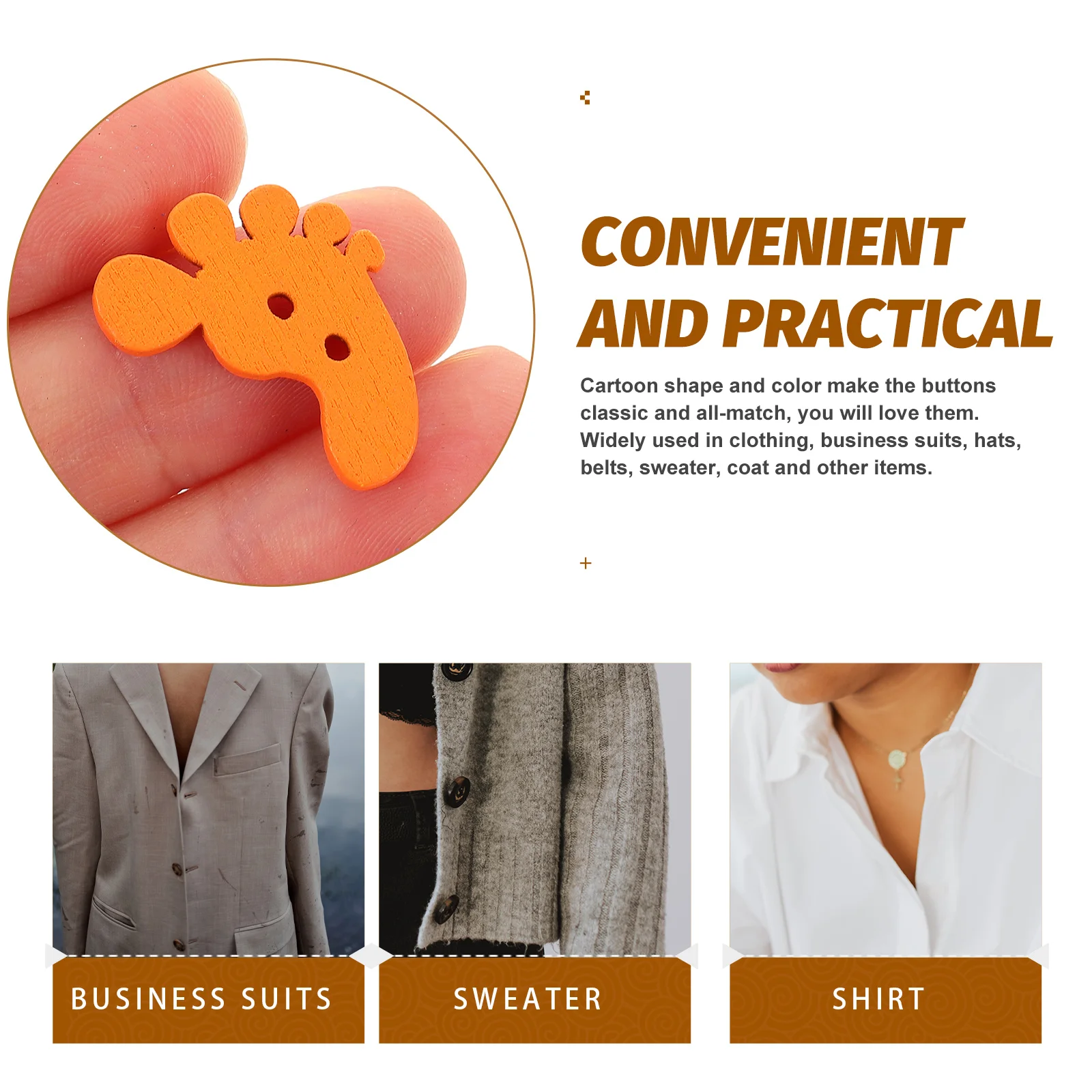 

100Pcs Footprint Wooden Buttons Cartoon Shape DIY Sewing Clothes Buttons Decorative Craft Supplies for Garment Hats Sweaters