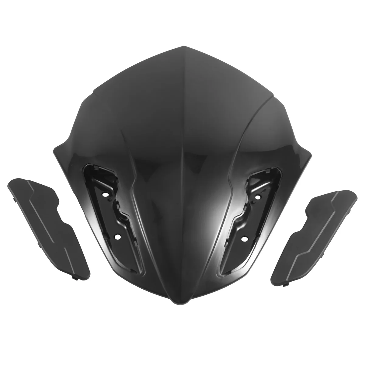 Motorcycle Windshield WindScreen Visor Viser for Yamaha NVX 155 V1 / Aerox 155 / NVX V2 2021 Black