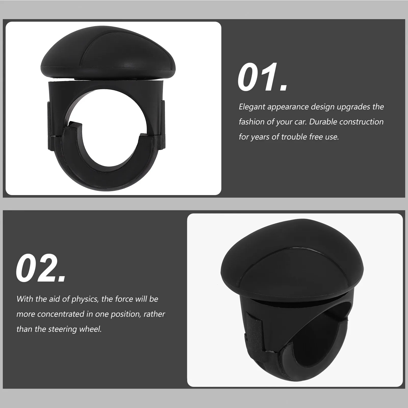 

1Pcs Steering Wheel Booster Ball Silicone Power Knob Durable Steering Handle Grip Spinner Car Turning Helper Assistive
